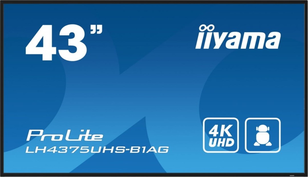 IIYAMA Monitor 42.5 cala ProLite LH4375UHS-B1AG,24/7,IPS,ANDROID 11