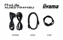 IIYAMA Monitor 27 cali ProLite XUB2794HSU-B6 VA,FHD,100HZ,4000:1,1MS,HDMI,DP,2xUSB,  FreeSync,2x2W,HAS(150mm),PIVOT