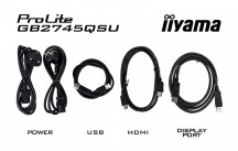 IIYAMA Monitor 27 cali G-Master GB2745QSU-B1 IPS,QHD,100Hz,1ms,2xUSB,2x2W,FreeSync,  HAS(150mm)