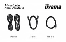 IIYAMA Monitor 32 cale X3270QSU-B1 IPS,WQHD,HDMI,DP,100Hz,250cd,3ms,2x2W,   3xUSB(3.2),FlickerFree,VESA