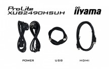 IIYAMA Monitor 24 cale XUB2490HSUH-B1 IPS,FHD,CAM,MIC,HDMI,DP,3xUSB(3.2),  100Hz,250cd,4ms,ADAPTIVE SYNC,FlickerFree,2x2W,WINDOWS HELLO