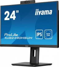 IIYAMA Monitor 24 cale XUB2490HSUH-B1 IPS,FHD,CAM,MIC,HDMI,DP,3xUSB(3.2),  100Hz,250cd,4ms,ADAPTIVE SYNC,FlickerFree,2x2W,WINDOWS HELLO