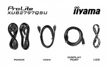 IIYAMA Monitor 27 cali XUB2797QSU-B1 IPS,HDMI,DP,100Hz,QHD,HAS(150mm),1ms,   2xUSB(3.2),2x2W,ADAPTIVE SYNC,FlickerFree