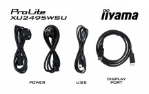 IIYAMA Monitor 24 cale XU2495WSU-B7 IPS,16:10,300cd,4ms,HDMI,DP,3xUSB(3.2),  1xUSB-c,2x2W,FlickerFree