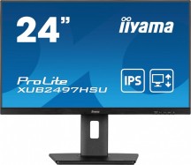 IIYAMA Monitor 24 cale XUB2497HSU-B2 IPS, HDMI, DP, 2x2W, 2xUSB, Pivot, HAS(150mm)