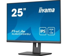IIYAMA Monitor 25 cali XUB2595WSU-B5 IPS.PIVOT.16:10.USB.DP.HDMI.VGA.2x2W.  300(cd/m2).HAS(150mm)