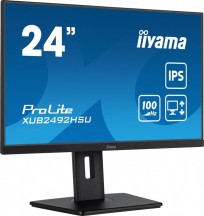 IIYAMA Monitor 23.8 cala XUB2492HSU-B6 IPS,HDMI,DP,VGA,100Hz,PIVOT,USB,HAS/150mm