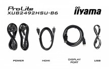 IIYAMA Monitor 23.8 cala XUB2492HSU-B6 IPS,HDMI,DP,VGA,100Hz,PIVOT,USB,HAS/150mm