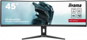 IIYAMA Monitor 45 cali G-Master GCB4580DQSN-B1, VA,DQHD,165HZ,USB-C-DOCK,RJ45,32:9,  1500R,450cd/m2,3000:1,0.8ms,3xUSB,2xHDMI,1xDP,2x3W,PowerDelivery-