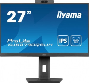 IIYAMA Monitor 27 cali XUB2790QSUH-B1 IPS,QHD,CAM,MIC,HDMI,DP,3xUSB(3.2),  100Hz,ADAPTIVE SYNC,FlickerFree,2x2W,WINDOWS HELLO