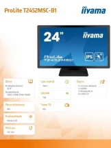 IIYAMA Monitor 23.8 cala T2452MSC-B1 10 PKT. POJ,IPS,HDMI,DP