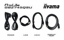 IIYAMA Monitor 27 cali G-Master GB2745QSU-B1 IPS,QHD,100Hz,1ms,2xUSB,2x2W,FreeSync,  HAS(150mm)