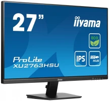 IIYAMA Monitor 27 cali ProLite XU2763HSU-B1 IPS,100HZ,ECO,3ms,SLIM,HDMI,DP,2x USB3.2 TCO,EPEAT
