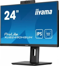 IIYAMA Monitor 24 cale XUB2490HSUH-B1 IPS,FHD,CAM,MIC,HDMI,DP,3xUSB(3.2),  100Hz,250cd,4ms,ADAPTIVE SYNC,FlickerFree,2x2W,WINDOWS HELLO