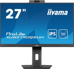 IIYAMA Monitor 27 cali XUB2790QSUH-B1 IPS,QHD,CAM,MIC,HDMI,DP,3xUSB(3.2),  100Hz,ADAPTIVE SYNC,FlickerFree,2x2W,WINDOWS HELLO