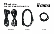 IIYAMA Monitor 24 cale XUB2492HSN-B5 IPS,USB-C Dock,HDMI,DP,DaisyChain,HAS