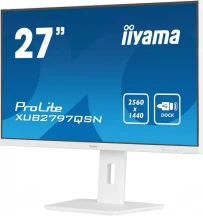 IIYAMA Monitor 27 cali XUB2797QSN-W1 IPS,QHD,USB-c Dock 65W,HDMI, WHITE