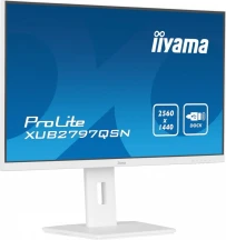 IIYAMA Monitor 27 cali XUB2797QSN-W1 IPS,QHD,USB-c Dock 65W,HDMI, WHITE