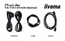 IIYAMA Monitor interaktywny 75 cali TE7514MIS-B2, INFRARED,50pkt,VA,4K,7H,WiFi,MIC,USB ANDROID 13, Google EDLA