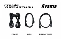 IIYAMA Monitor 24 cale XUB2497HSU-B2 IPS, HDMI, DP, 2x2W, 2xUSB, Pivot, HAS(150mm)