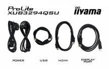 IIYAMA Monitor 32 cale XUB3294QSU-B1 VA,WQHD,HDMI,DP,HAS(150mm),USB3.0,2x2W