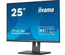 IIYAMA Monitor 25 cali XUB2595WSU-B5 IPS.PIVOT.16:10.USB.DP.HDMI.VGA.2x2W.  300(cd/m2).HAS(150mm)