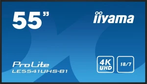 IIYAMA Monitor 55 cali LE5541UHS-B1 IPS,4K,18/7,LAN,USB,HDMI